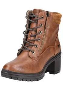 Mustang botín cuero sintético cordones NUEVO - A-Ware - Imagen 1 de 8
