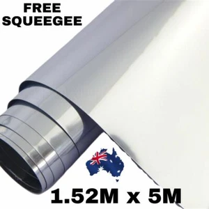 1.52M x 5M SILVER CHROME MIRROR CAR VINYL WRAP FILM STICKER DECAL AIR RELEASE - Picture 1 of 2