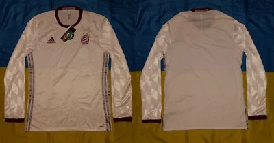 ● NWT BAYERN MUNICH 2016 WHITE SHIRT ADIDAS ADIZERO SIZE MEN'S ADULT 8 (L) №2 ● - Image 1 of 4