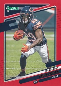 2021 Panini Donruss Press Proof Red #204 - Tarik Cohen - Chicago Bears - Picture 1 of 2