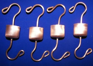 4 Grandpas COPPER HandCrafted HUMMINGBIRD NECTAR FEEDER HANGERS @ ANT TRAP - Picture 1 of 2