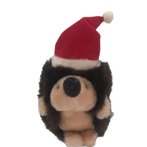 Peluche de Papá Noel Harold Hedgehog vintage de Russ Berrie Navidad 5"" - Imagen 1 de 8