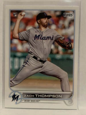 #227 Zach Thompson Rookie Miami Marlins 2022 Topps Series One Baseball Card MLB - Image 1 of 2