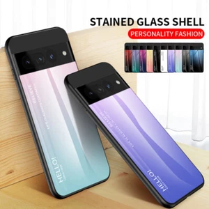 For Google Pixel 9 Pro XL/8A/8Pro/7A/6 Pro Gradient Glass Hybrid Hard Case Cover - Picture 1 of 32