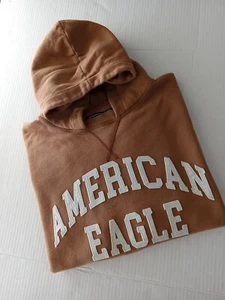 American Eagle Faded Rust Tan Hoodie Mens Size Medium Pre-owned Good Condition - Picture 1 of 12