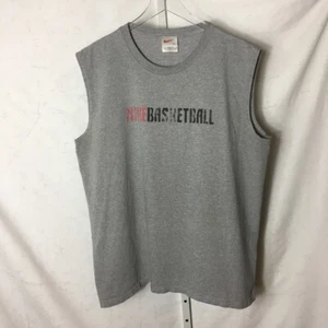 T-shirt basket vintage Nike uomo senza maniche made in USA grigia XL - Foto 1 di 12