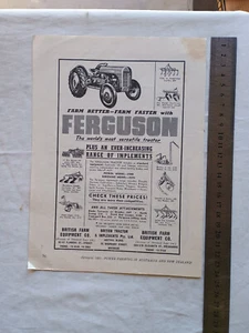 Ferguson Tractor Advertisement Removed from a 1951 Farming Magazine - Picture 1 of 1