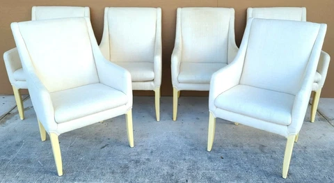 6 Linen Dining Chairs by DIRECTIONAL Furniture Co Cover