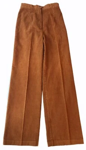 vtg 70s High Rise Corduroy Bell Bottom Pants Sz 8 HUNTER Sportswear usa - Picture 1 of 8