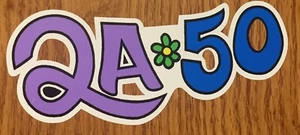 QA50 FRONT FENDER EMBLEM PURPLE/BLUE REPLACES OEM # 87507-114-670 (D7183) - Picture 1 of 1