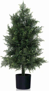 Giantex Artificial Cedar Topiary Tree, Fake Pine Tree W/Plastic Nursery Pot, ... - Picture 1 of 12