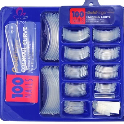 [DDP] EMPRESS CURVE 100 NAIL White/Clear/Natural False Nail Tips - Image 1 of 4