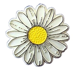 Hallmark PIN Easter Vintage DAISY FLOWER Gold White Yellow 1978 Holiday Brooch - Picture 1 of 2