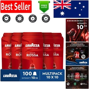 Qualità Rossa Espresso Pods - 100 Nespresso Compatible Capsules - Intense Flavor - Picture 1 of 10