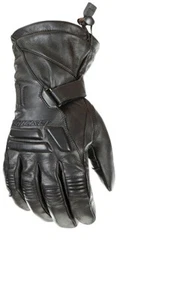 Snowmobile Gloves Rocket Windchill Gloves Black Leather Waterproof Size Medium - Foto 1 di 2