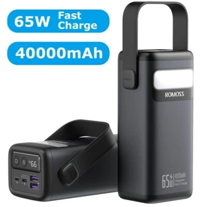 ROMOSS Fast Charging Power Bank 40000mAh 65W Portable Charger for iPhone 16 iPad - Picture 1 of 12