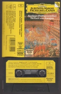 Albinoni Adagio Karajan Cassette Audio K7 Tape - Berliner Phil - DG - Madcjay - Imagen 1 de 1
