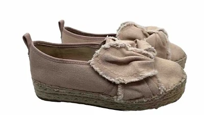 Zapatos de plataforma Sam Edelman (talla 7) Shell Pink Cabrera de lona tejida pesada Foto 1 de 4