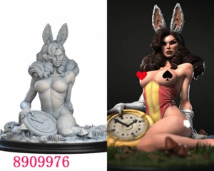 White Rabbit 3D Printing Figure Unpainted Model GK Blank Kit Sculpture New Stock - Picture 1 of 16