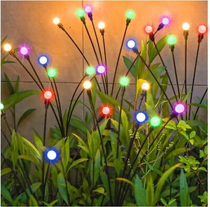 2 Pack Solar Firefly Garden Lights Outdoor Waterproof LED Lights for Yard Decor - Picture 1 of 7