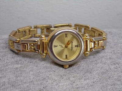 Women's FOSSIL Gold Watch ES8825 w/ New Battery - Works Great! - Image 1 of 4