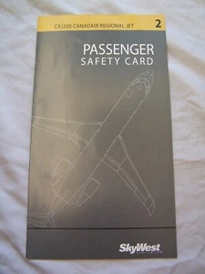 SCHEDA DI SICUREZZA JET REGIONALE SKYWEST CRJ200 CANADAIR - Foto 1 di 2