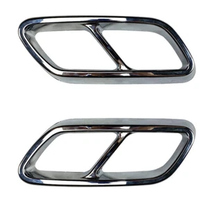 2x Chrome ABS Exhaust Tip Caps For Mercedes-Benz C-Class W206 AMG-Line 2022-2025 - Picture 1 of 7