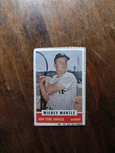 Bazooka #31 Mickey Mantle 1960 - corte a mano auténtico - Imagen 1 de 3