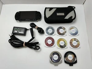 Sony PSP-3001 Handheld Console Black Charger Many Games Hard Case !No Battery! - Picture 1 of 9