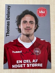 Autograph THOMAS DELANEY-National Team DENMARK-DBU-Ex-Sevilla-FC Copenhagen-AK - Picture 1 of 2