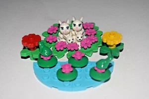 Lego White Bunny Rabbit Baby Animal Frog Flower Plant Friends City Lot K22 - Picture 1 of 2