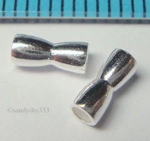 8x STERLINGSILBER SANDUHR ROHR SPACER PERLEN 6mm x 2,6mm N740 - Bild 1 von 2