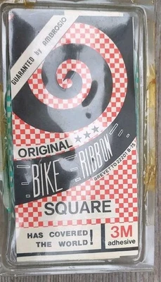 Cinta de manillar de bicicleta AMBROSIO de colección tablero de ajedrez Celeste Bianchi - Nuevo de Lote Antiguo Foto 1 de 4