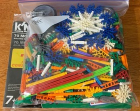 Kinex Knex K'Nex Pieces Lot 2lbs Rods Connectors Wheels Etc.  & 70 Models Manual