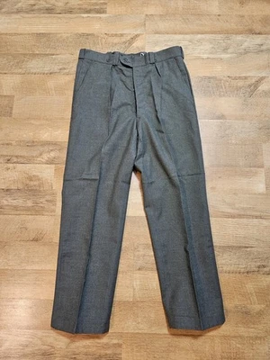 vintage 1968 A.B.L. BEGETEX P.V.B.A. Pantalón gabardina lana verde excedente militar Foto 1 de 4