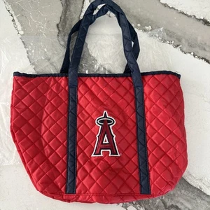 ANAHEIM ANGELS QUILTED TOTE BAG WITH BEJEWELED BIG A AND ZIPPERED CLOSING - Picture 1 of 6