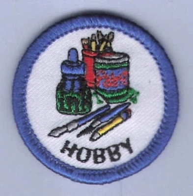 Patch Royal Ranger c1980 Hobby Merit Badge Achievement Paw Blue Border 2" - Image 1 of 3