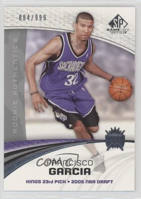 2005-06 SP Game Used Edition Authentics /999 Francisco Garcia #123 Rookie RC - Image 1 of 2
