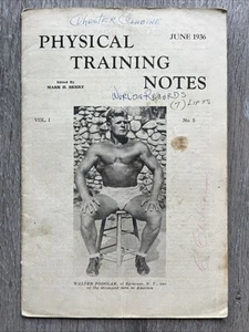 PHYSICAL TRAINING NOTES Magazine WALTER PODOLAK + MARK H BERRY JUN 1936 V 1 NO 5 - Bild 1 von 16