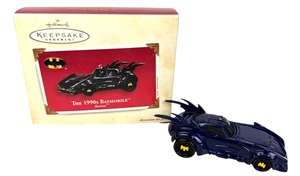 1990er Batmobil Hallmark Andenken Ornament 2003 Druckguss Medaille marineblau - Bild 1 von 6