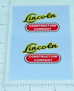 Pair Lincoln Toys Construction Company Sticker Set LN-003 - Picture 1 of 1