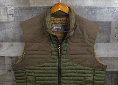 Chaleco Eddie Bauer Para Hombre Grande Verde Marrón StormDown 700 Sport Shop Puffer Down Foto 1 de 4