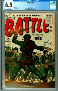 BATTLE #39 CGC 6.5 RARE (1of 5)!! Golden Age ATLAS COMICS 1955 - Picture 1 of 1