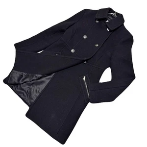 MaxMara Intrend Black Double Button Coat - Long, Used, Excellent Condition - Picture 1 of 7