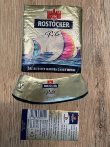 Bieretiketten, Rostocker, Pils, Das Bier der Warnemünder Woche #2 - Bild 1 von 2