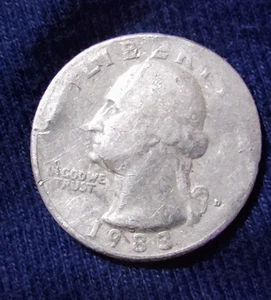 1983-D Washington Quarter significant Rim Clip Error - Picture 1 of 2