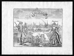 1746 Vlissingen Nederland Zeeland Ansicht view Kupferstich antique print - Picture 1 of 1