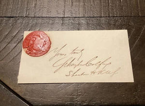 Schuyler Colfax Signed Autograph Speaker Of The House/ Vice President US Grant - Picture 1 of 4