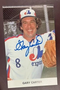 1980 Gary Carter Montreal Expos Postcard Signed Baseball Team Issue HOF NY Mets - Picture 1 of 2