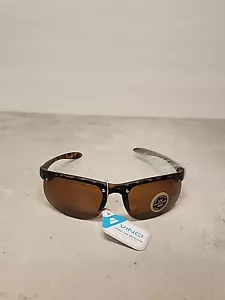 Gafas de sol U5 Vinci estilo leppardo tinte marrón lente rectangular #1 MS3 - Imagen 1 de 8